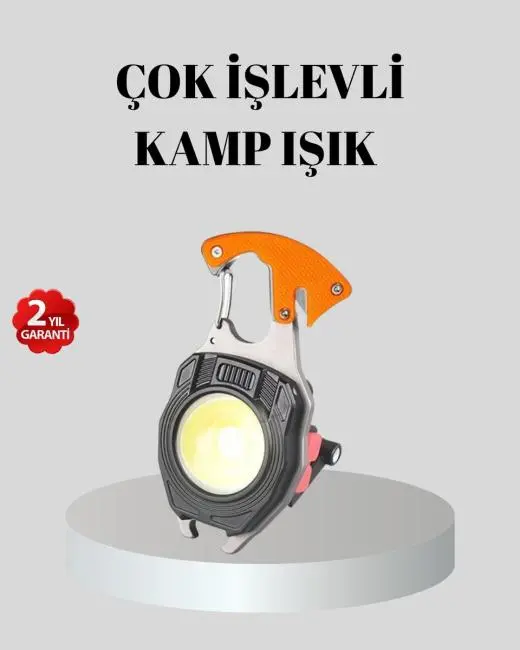 Çok Fonksiyonlu Anahtarlık Fener – Güçlü LED Işıklı Şarjlı Düdüklü ve Tornavidalı Mini El Feneri