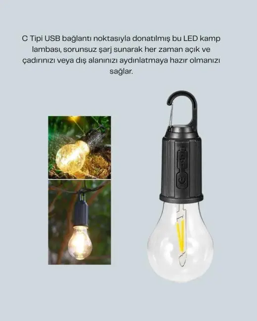 Su Geçirmez Dış Mekan LED Çadır Işığı