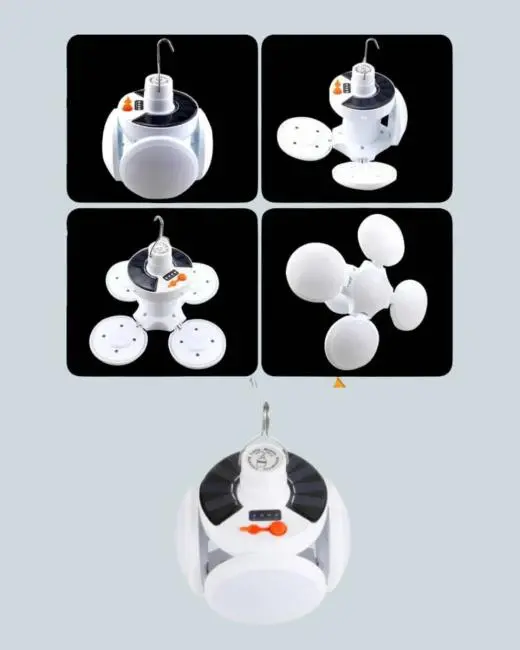 Uzaktan Kumandalı 360 Derece Katlanabilir Solar LED Aydınlatma Çadır Lambası