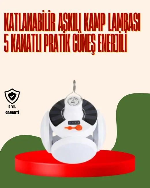 IPX4 Suya Dayanıklı Katlanabilir LED Kamp Lambası ve Acil Durum Işığı