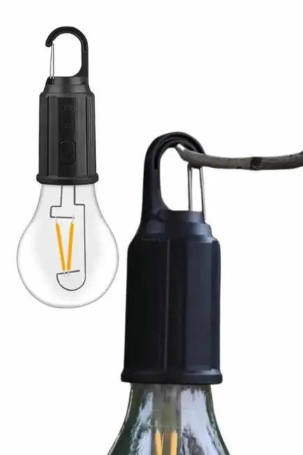 Taşınabilir Şarjlı Led Ampul Askılı Lamba Kamp Bahçe Lambası