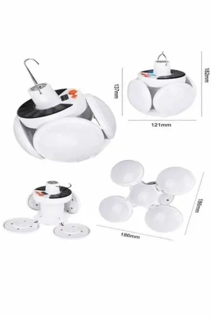 5 Kanatlı Bahçe Aydınlatma Led Askılı Solar Güneş Enerji Usb Sarjlı