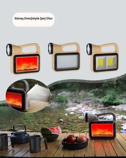 Solar Alev Lambası – Kamp Bahçe ve Dış Mekan İçin