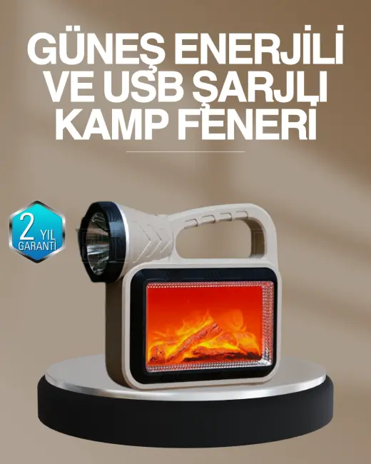 Solar COB Alev Efektli Lamba – Güneş Enerjili Suya Dayanıklı Taşınabilir