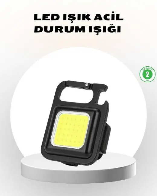 Süper Parlak 800 Lümen LED Fener – USB Şarjlı 3 Işık Modlu Mini Taşınabilir ve Anahtarlık Tipi