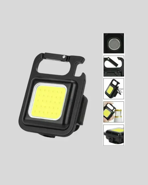 Süper Parlak 800 Lümen LED Fener – USB Şarjlı 3 Işık Modlu Mini Taşınabilir ve Anahtarlık Tipi