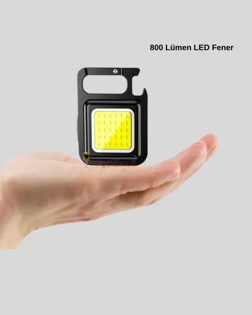 Süper Parlak 800 Lümen LED Fener – USB Şarjlı 3 Işık Modlu Mini Taşınabilir ve Anahtarlık Tipi