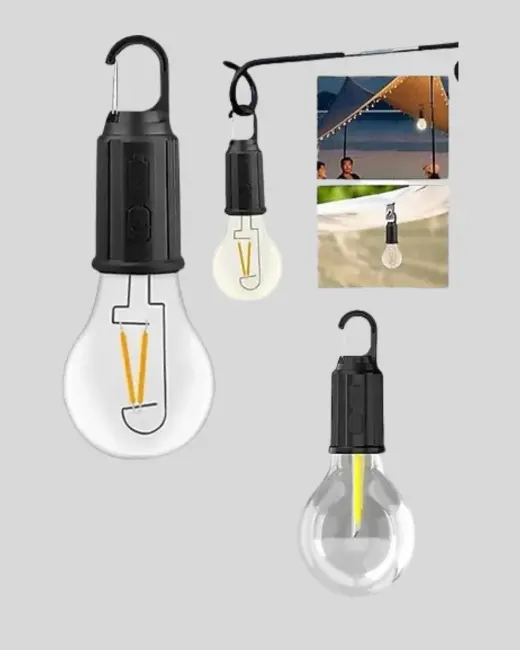 Şarjlı Kancalı LED Lamba – Kamp Balkon ve Acil Durum Işığı