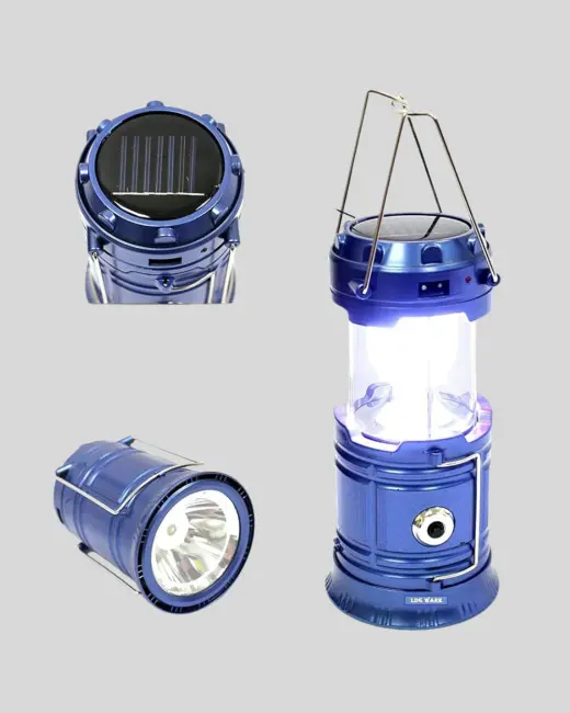 Güneş Enerjili Kamp Lambası Şarjlı Taşınabilir Kompakt Açık Hava Işığı