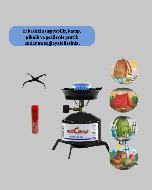 Piknik ve Doğa Yürüyüşü İçin Taşınabilir Kamp Ocağı