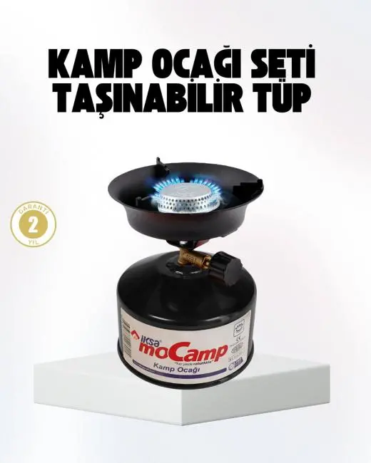 Outdoor Kamp Ocağı Gazlı Taşınabilir Pişirme Seti Üç Ayaklı Denge Aparatlı