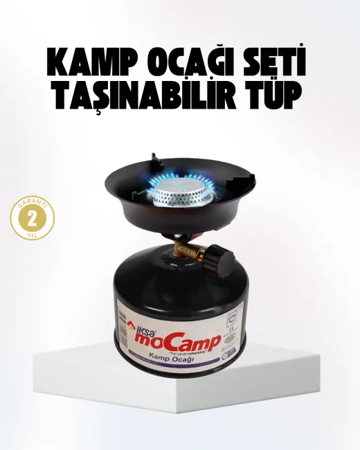 Outdoor Kamp Ocağı Gazlı Taşınabilir Pişirme Seti Üç Ayaklı Denge Aparatlı