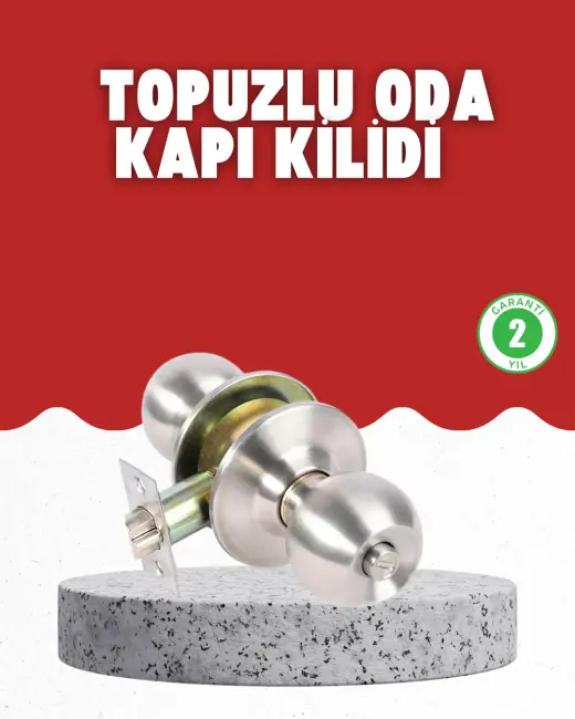 Estetik Güvenli Topuzlu Kapı Kilidi