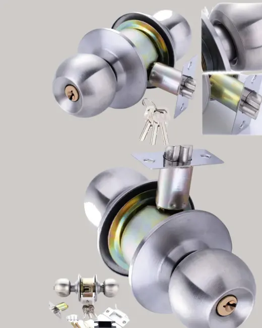 Mat Renk Topuzlu Kapı Kilidi – Giriş Tipi