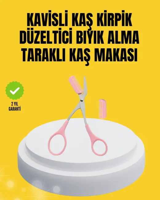 Kaş Kirpik ve Tırnak Çevresi Temizliği İçin Çok Fonksiyonlu Makas