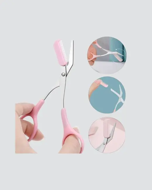 Kaş Kirpik ve Tırnak Çevresi Temizliği İçin Çok Fonksiyonlu Makas