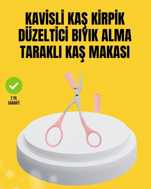 Kaş Kirpik ve Tırnak Çevresi Temizliği İçin Çok Fonksiyonlu Makas