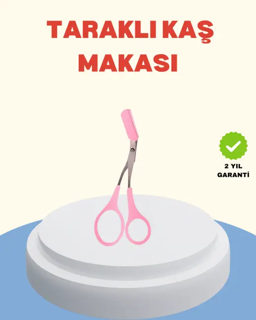 Profesyonel Taraklı Kaş Makası – Evde ve Salon Kullanımına Uygun