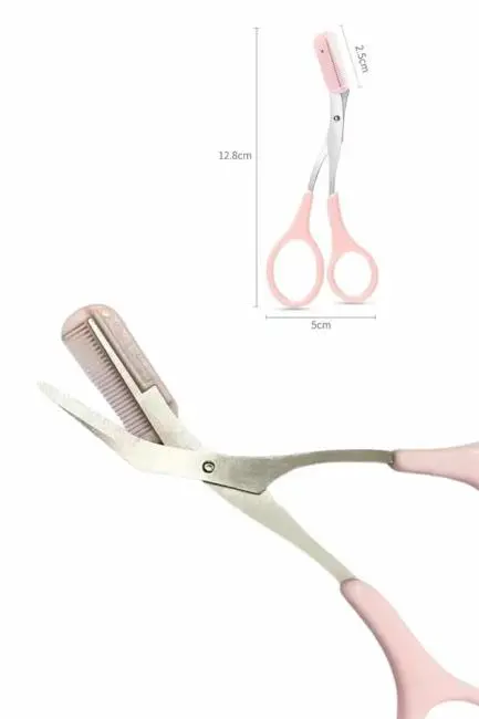 Profesyonel Taraklı Kaş Usturası ve Kaş Makası Bıyık Alma Kaş Usturası