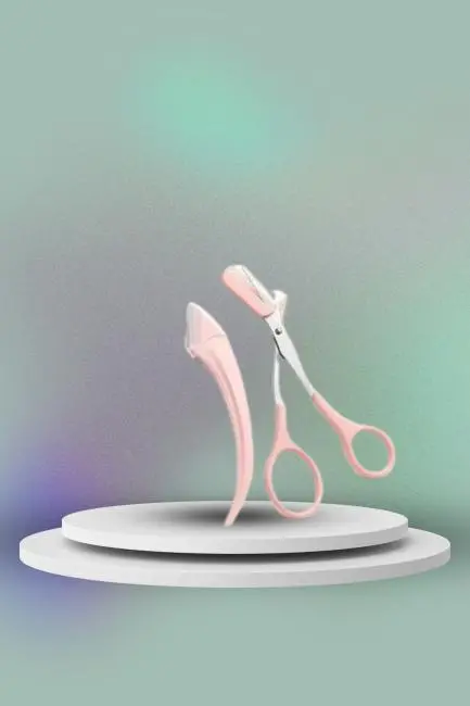 Taraklı Kaş Bıyık Makası Ve Kaş Ustura Seti Kaş Bıyık Tüy Alma Epilasyon Aleti 2'li Set