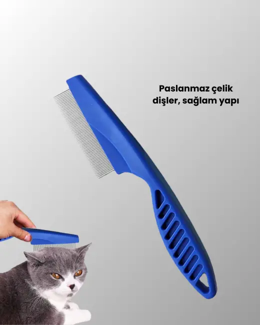 Kedi Köpek ve Küçük Hayvanlar İçin 4 Parça Ergonomik Tarak Takımı