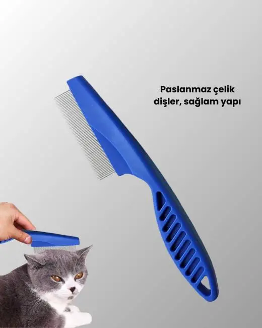 Kedi Köpek ve Küçük Hayvanlar İçin 4 Parça Ergonomik Tarak Takımı