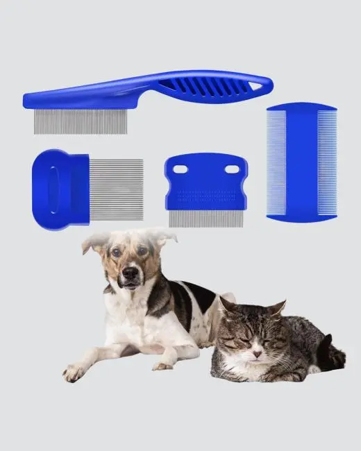 Evcil Hayvan Tüy Bakım Seti – 4’lü Paslanmaz Çelik ve Eco Plastik Kolay Temizlenebilir ve Dayanıklı