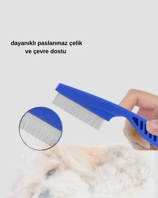 Evcil Hayvan Tüy Bakım Seti – 4’lü Paslanmaz Çelik ve Eco Plastik Kolay Temizlenebilir ve Dayanıklı