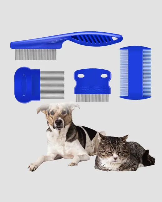 Evcil Hayvan Tüy Bakım Seti – 4’lü Paslanmaz Çelik ve Eco Plastik Kolay Temizlenebilir ve Dayanıklı