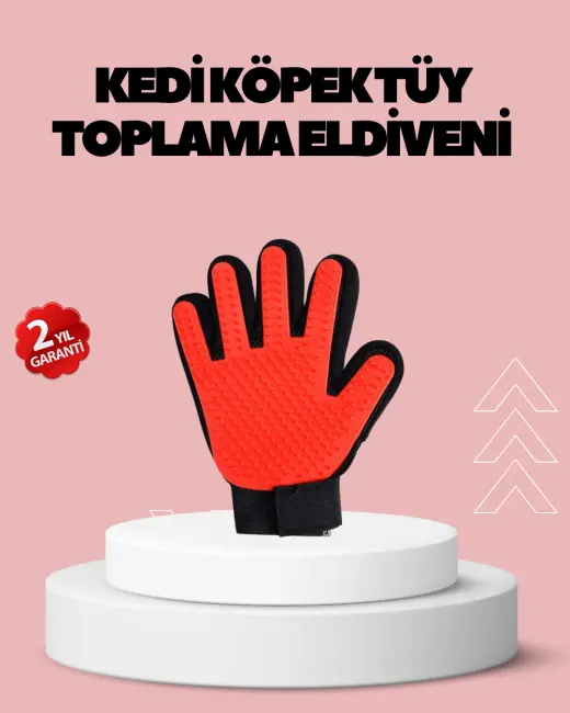 Evcil Hayvanlar İçin Tüy Dökülme Önleyici Eldiven – Masaj ve Temizlik İçin Yumuşak Silikon Uçlu