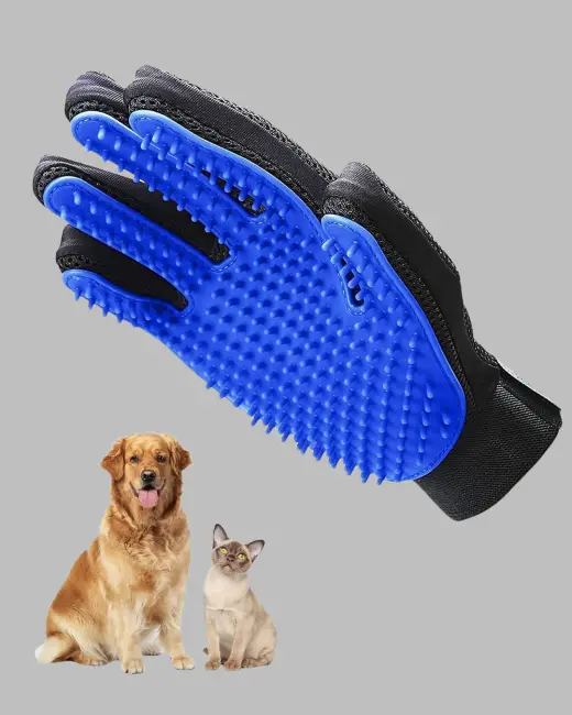 Kedi ve Köpekler İçin Tüy Toplama Eldiveni – Yumuşak Silikonlu Masaj Eldiveni