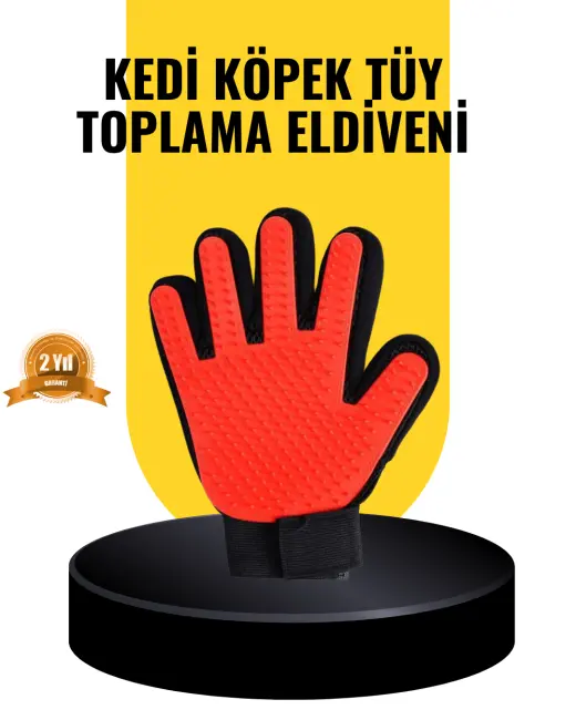 Kedi ve Köpekler İçin Tüy Toplama Eldiveni – Yumuşak Silikonlu Masaj Eldiveni