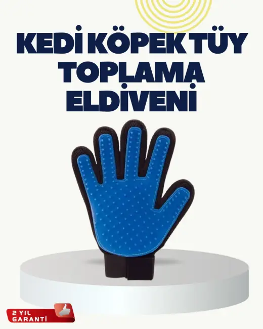 Yumuşak Silikonlu Kedi ve Köpek Tüy Toplama Eldiveni – Masaj Etkili Tüy Dökülme Önleyici