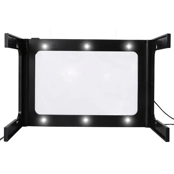 ALLY 2.5X Usb Led Işıklı Boyunluklu Masa Standlı  Büyüteç-(5775)