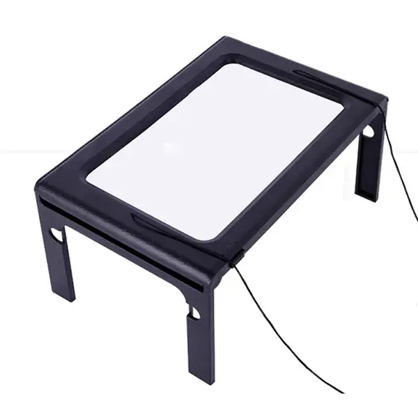 ALLY 2.5X Usb Led Işıklı Boyunluklu Masa Standlı  Büyüteç-(5775)