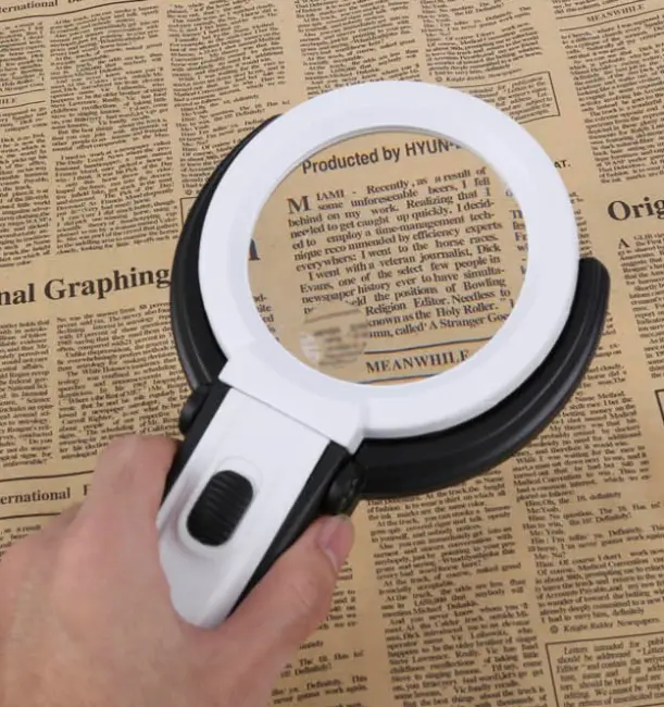 Ally Mg3b-1c 1.8x5x Çok Fonksiyonlu Standlı Led Işıklı Büyüteç-(5775)