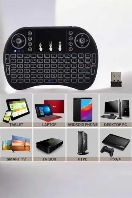 USB Bağlantılı Mini Q Klavye Işıklı Tüm Cihazlara Uyumlu