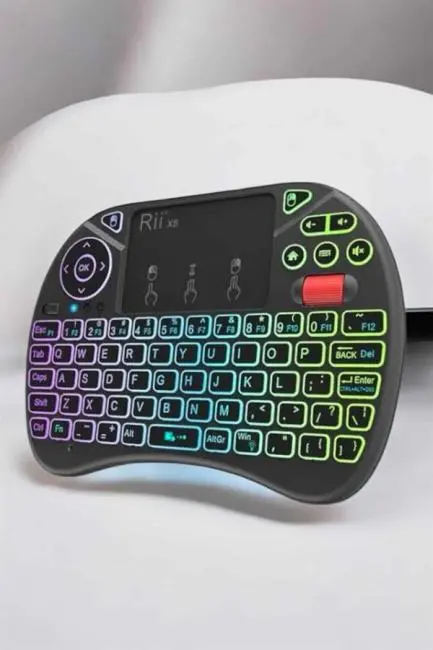 TV Uyumlu Mini Klavye Q Klavye Işıklı Tüm Cihazlara Uyumlu