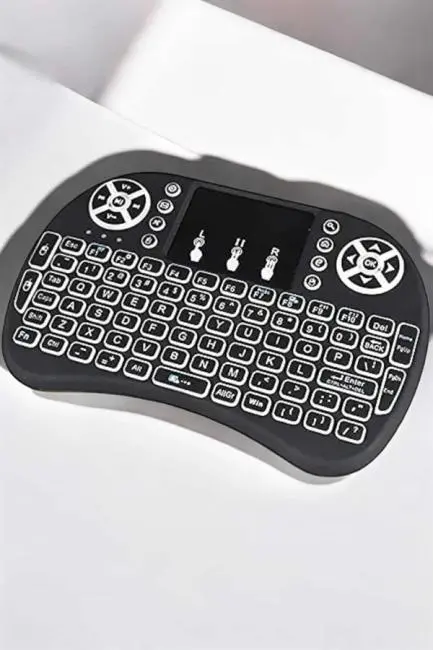 Işıklı Kablosuz Mini Q Klavye Tüm Cihazlara Uyumlu