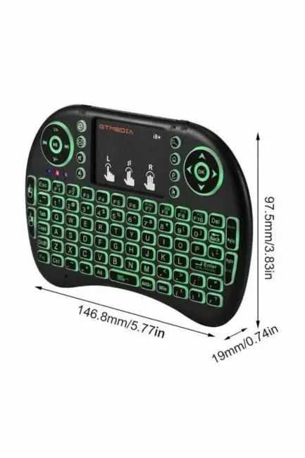 Kablosuz Türkçe Q Klavye RGB Işıklı Televizyon Ps3 Dokunmatik Mouse