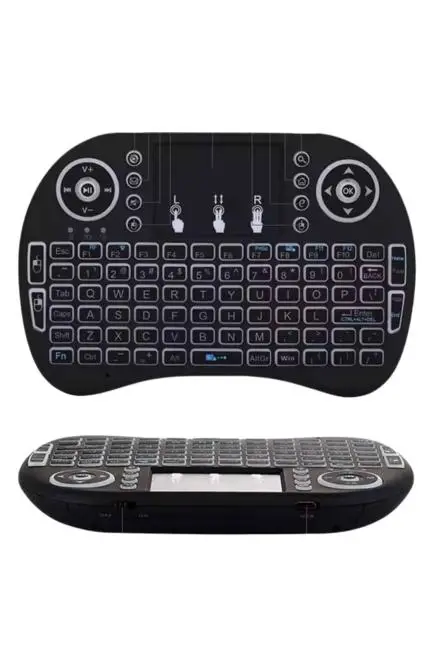 Kablosuz Türkçe Q Klavye RGB Işıklı Televizyon Ps3 Dokunmatik Mouse