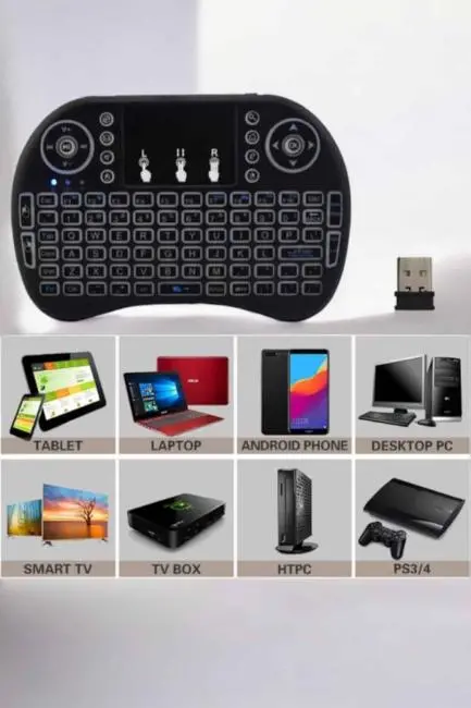 USB Bağlantılı Mini Q Klavye Işıklı Tüm Cihazlara Uyumlu