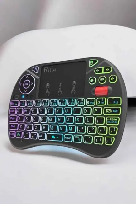 TV Uyumlu Mini Klavye Q Klavye Işıklı Tüm Cihazlara Uyumlu