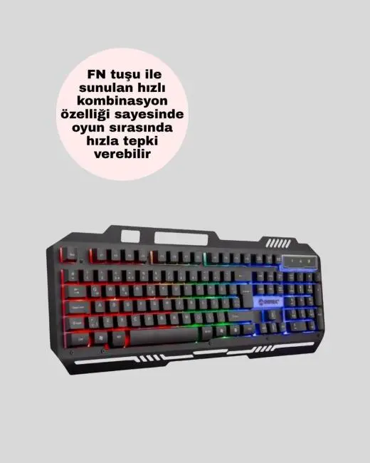 Gaming Klavye ve Mouse Seti PG8018 – Dayanıklı Tuşlar Hızlı Komut