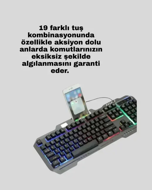 Mekanik LED Gaming Klavye Mouse Seti – Yüksek Tepki ve Ergonomi
