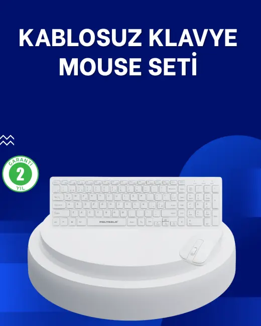 Ofis ve Ev Kullanımı İçin Kablosuz Klavye Fare Seti - Ergonomik ve Pratik