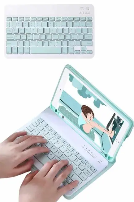 Uyumlu Kablosuz Bluetooth Şarj Edilebilir Mini Q Klavye