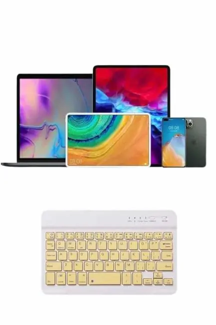 Bluetooth Şarj Edilebilir Mini Q Klavye Kablosuz Taşınabilir