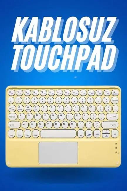 Bluetooth Touchpad Klavye Ultra İnce Taşınabilir Q Klavye