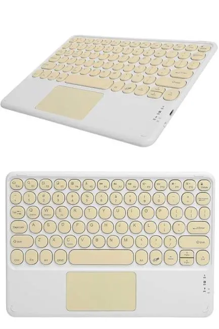 Bluetooth Touchpad Klavye Ultra İnce Taşınabilir Q Klavye